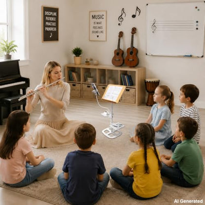 3-in-1 Wooden Music Stand, Metal Bracket Book Stand for Reading Podium | Adjustable Bookshelf, 16.5*13.2*68 In, for Music, Cookbook, Textbook, Laptop, Book, Holder for Display Lectern, Podium Stand