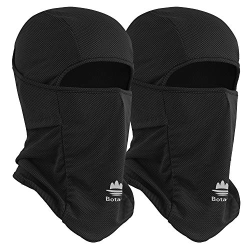 Balaclava Ski Mask, Sun Protection Breathable Face Cover Men Women - color: 2 Packs - Black