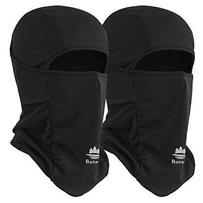 Balaclava Ski Mask, Sun Protection Breathable Face Cover Men Women - color: 2 Packs - Black