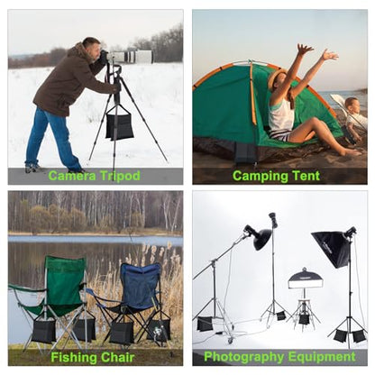 Eurmax USA 2-Pack Sandbag Weights,Photography SandBags for Light Stands and Video Equipments,Heavy Duty Saddlebags for Backdrop Stand,Tripod,Canopy,Umbrella Base,Fishing Chair and Picnic Table