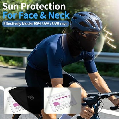 Balaclava Ski Mask, Sun Protection Breathable Face Cover Men Women - color: 2 Packs - Black