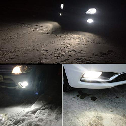 2504 PSX24W LED Fog Light Bulbs, 6000K Xenon White, 2 Pack | 3800 Lumens Super Bright, 12276 Fog Bulb, Daytime Running Lights for Car, Truck, SUV - color: White