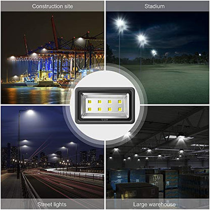 400W Outdoor LED Flood Light, 40000LM Super Bright, 110-285V, IP66 Waterproof, 6000K Daylight White Security Lights,Lighting for Playground Yard Stadium Lawn Ball Park - color: 400W-Black