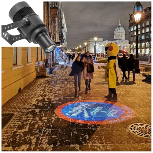 40W Custom GOBO P𝐫𝐨𝐣𝐞𝐜𝐭𝐨𝐫 Led Logo Lights Image for Store Business Outdoor and Indoor I𝐩𝟔𝟕 Waterproof with Remote Control (40, Watts)