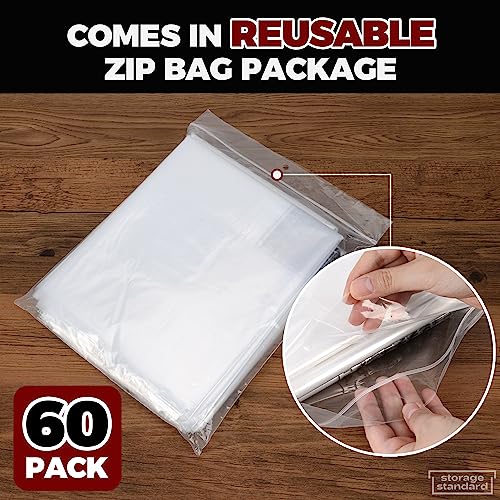 60-Pack Extra Long Dry Cleaning Bags for Clothes 72-Inch Long - Clear Plastic Garment Bags for Hanging Clothes, Dry Cleaner Plastic Clothing Cover for Suits, Gowns, Coat, Dance Costumes & Long Dresses - color: Clear - 72 Inch Length