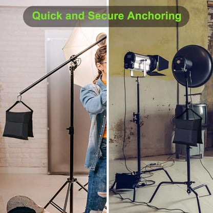 Eurmax USA 2-Pack Sandbag Weights,Photography SandBags for Light Stands and Video Equipments,Heavy Duty Saddlebags for Backdrop Stand,Tripod,Canopy,Umbrella Base,Fishing Chair and Picnic Table