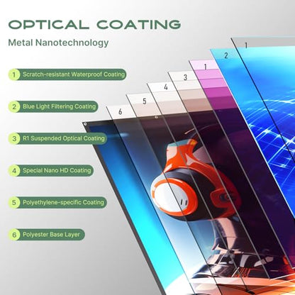 AAJK 120in Outdoor ALR Projector Screen Portable Anti-Crease Movie Screen - size: 120in pro