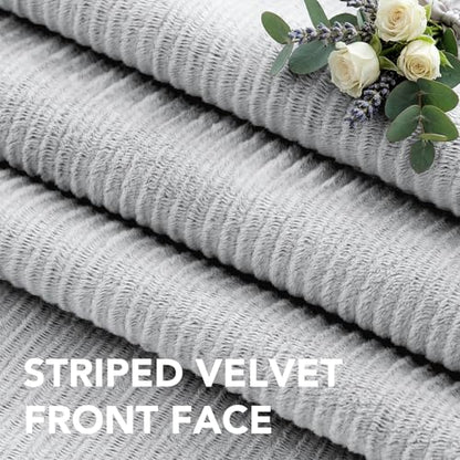 H.VERSAILTEX Velvet 100% Blackout Curtains for Living Room Full Light Blocking Curtains Thermal Insulated Room Window Drapes Soft Luxury Curtains Grommet Top 2 Panels (55" W x 63" L, Glacier Gray) - color: Glacier Gray, size: 55"W x 63"L (Pack of 2)
