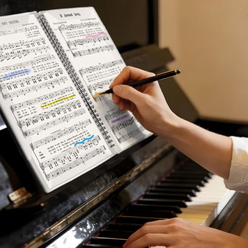 Music Folder, Bulk 10 Pack Sheet Music Holder(10 Pack) | Bulk 10 Pack Sheet Music Holder Allow Annotations,40 Pages Spiral Sheet Music Binder Organizer, Sheet Music Storage - size: 10 Pack