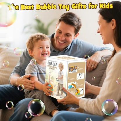 Automatic Bubble Machine Toys for Toddlers: Portable Construction Truck Bubble Maker Blower Toys for 3 4 5 6 Year Old Boy Girl Kids Outdoor Toys for Easter Party Birthday - style: Construction Truck