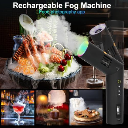 COLBOR CF5 Portable Fog Machine,40W Handheld Smoke Machine with Remote Control & RGB Light,Mini Handheld Fog Machine for Christmas,Photography,Parties,Cosplay,Weddings & Indoor/Outdoor Use
