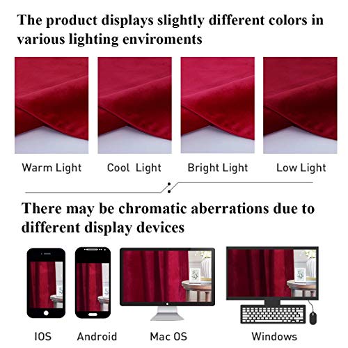 Red Curtains for Living Room 90 inches Heavy Thick Drapes, 2 Panels | 300GSM Rich Velvet, Christmas Holiday Gifts, Thermal Insulated, Privacy Protect, Noise Reducing, Theater Backdrops - color: *Autumn Series - Red, size: 52"W x 90"L (Pack of 2)