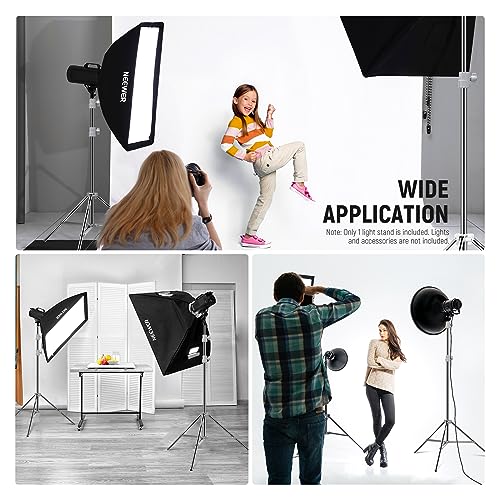 NEEWER Upgraded 75"/190cm Light Stand Stainless Steel Spring Loaded, Foldable Photography Tripod Stand with Stronger Tube Joints for Strobe Softbox LED Ring Light, Max Load 13.5lb/6.5kg, ST-190SS | Foldable, Photography Tripod Stand, Stronger Tube Joints,