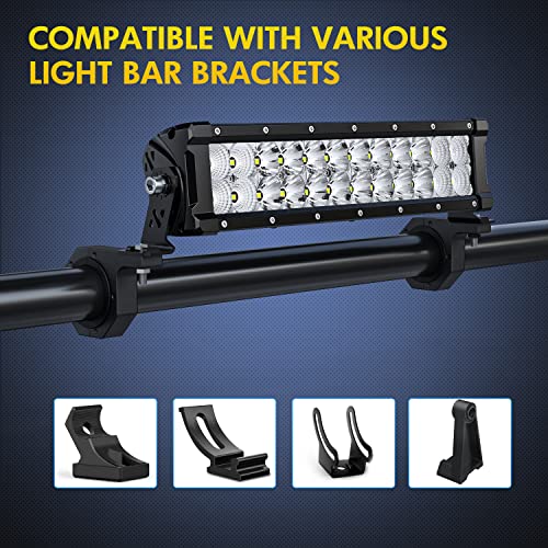 Nilight 4PCS Roll Bar Clamps Mounting Brackets for LED Lights Pods | Fits 2.135" 2.25" 2.375" 2.5" Round Roll Bar Cage Roof Racks of ATV UTV Trucks - size: For 2.135"/2.25"/2.375"/2.5”Bar