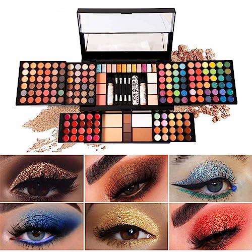 187 Colors Professional Makeup Palette - All-in-One Kit With Eye Shadows, Lipsticks, Mascara, Foundations, Blushes, Brow Pencils, Nail File - Makeup Gift Set for Women and Girls - color: 007 Set