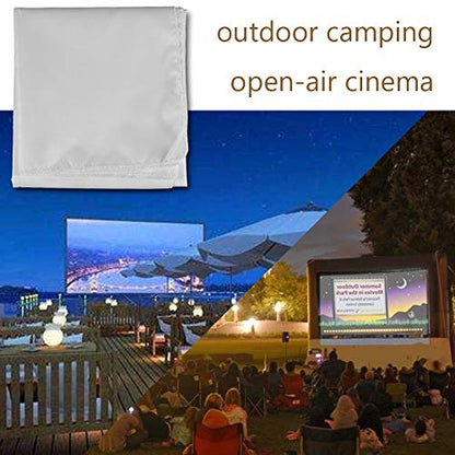 60-120 Inch Portable Projection Screen 16:9 White Synthetic Polyester Fabric Projector Curtain Foldable, Anti-Reflective(100inch) - color: 100inch