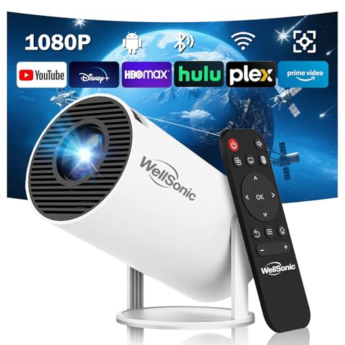 Mini Projector Support 1080P, 200 Ansi Home Movie Projector Portable Projector with Wifi and Bluetooth, Automatic Keystone Correction, 180°Rotatable, Compatible with HDMI USB PC Laptop - color: 300 PRO