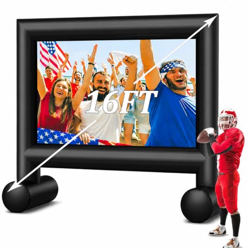 CZGBRO 16FT Inflatable Movie Screen Outdoor, Blow up Projector Screen - size: 16FT