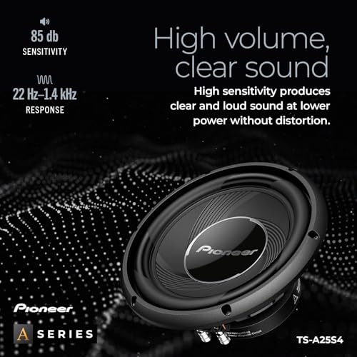 Pioneer A-Series TS-A25S4 10" Subwoofer 1300W Max - size: 10" - 1200W, style: Component Subwoofer
