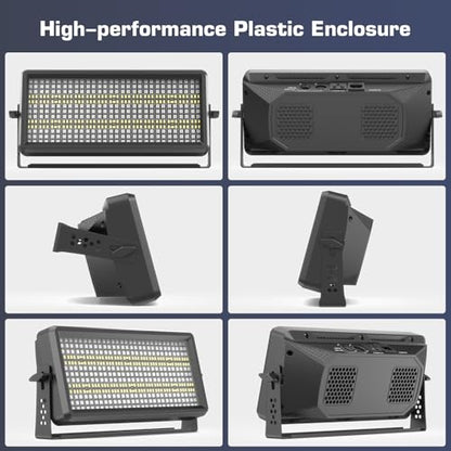 180W RGBW LED Wall Washer Light, 270 RGB +180 White LEDs Stage Strobe Light with Remote, DMX512 Sound Activated for Church VBS Wedding Party KTV Halloween Haunted House Rental Event