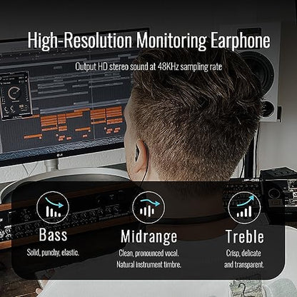 TAKSTAR WPM-500 2.4G Wireless in-Ear Monitor System, Ultra-Low Latency | 2.4G Digital Wireless, ≤20ms Latency, 32Ft Reliable Range, 20Hz-20kHz HIFI Audio, Lightweight (22g/33g), 6-8H Worktime