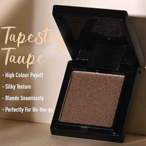 UCANBE Tapestry Taupe Single Eyeshadow Palette, Highly Pigmented Shimmer Eye Shadow Powder, Professional Long-Lasting Waterproof Makeup Palette - color: 17 Tapestry Taupe