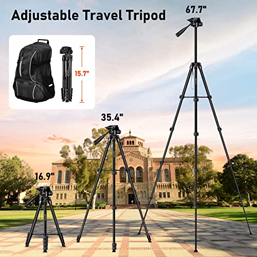 JOILCAN Camera Tripod, 68" Tablet Tripod Stand for Phone Camera - color: Black, size: 68"