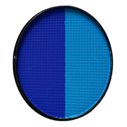 Blue Face Body Paint(30gm), Water Activated Professional Non Toxic SFX Facepaints for Halloween Smurf Avatar Corpse Bride Sally Face Makeup Costume Cosplay (Light Blue + Blue) - color: 1 Split Cake Light Blue + Blue