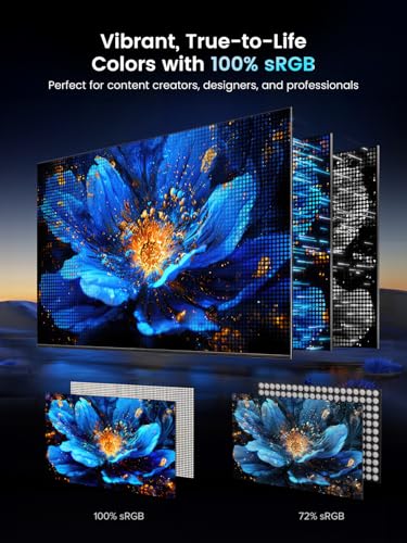 UPERFECT Portable Monitor 18.5-inch 120HZ Touchscreen 100% sRGB w/VESA & Stand 180° Adjustable Ultra-Slim & Lightweight Frameless FHD FreeSync IPS HDR Gaming Display, Travel Second Monitor for Laptop | 100% sRGB Ultra Slim Lightweight Frameless FHD FreeSy