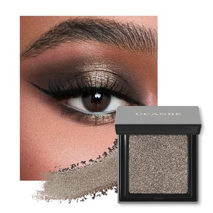 UCANBE Cocoa Brown Shimmer Single Matte Eyeshadow, Mini Eye Shadow Powder Makeup Palette for Natural & Smoky Eye Looks, Highly Pigmented Professional Long-Lasting Waterproof Blendable - color: 26 Cocoa Shimmer