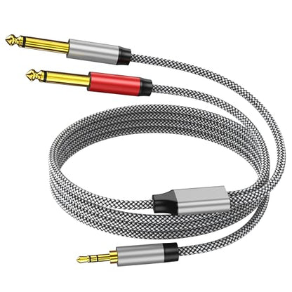1/8 Stereo to Dual 1/4 Mono Cable 10ft, 3.5mm to Dual 1/4 Cable, 1/8 inch TRS Stereo to Dual 1/4 inch TRS Splitter - color: 3.5mm to 2x6.35mm Audio Cable, size: 10 feet