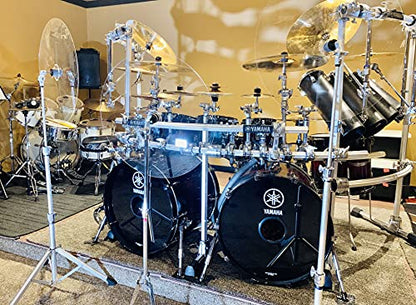 Portable Drum Shields Drum Sound Barrier 22 Inch - 4 Pack Sound Baffles Crystal Clear Acrylic Cymbals Shields Drums Kit, Muffles Live Recording Standard Mounting On All Cymbal Stands Acrylic Shield - size: 22 inch - 4 Pack