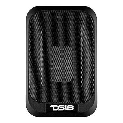 DS18 SQBASSx2 7x9 UnderSeat Slim Amplified Car/Truck Subwoofer 4x6 Passive Radiator 1200W Peak Power / 230W RMS - Remote BASS Knob Powered Sub Ported Enclosure Tight Spaces (Renewed)