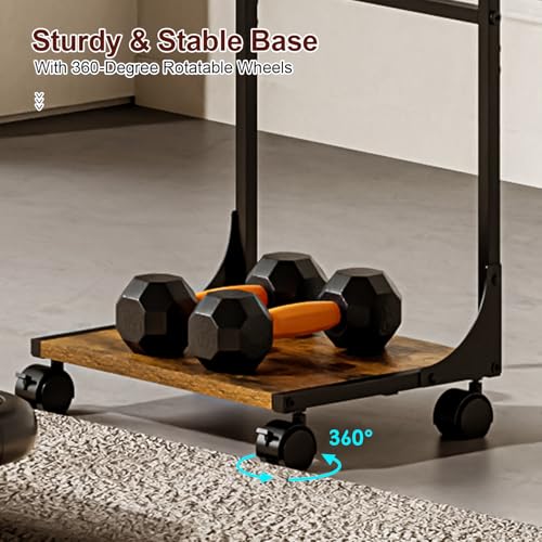 Floor Kindle Tablet iPad Stand with C-Shaped Side Table, Angle Height Adjustable iPad Tablet Kindle Holder for Bed with 360-Degree Rotating Wheels, Compatible with 4.7"-13" Kindle Cell Phone iPhone - size: 11.4"D x 15.4"W x 56.4"H