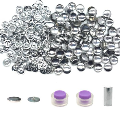 100 Sets Cover Button Kit with Tools - DIY Easy to Use Buttons for Clothing, Crafts & Home Décor, Cover Buttons for DIYers & Sewing Enthusiasts,Size 24(5/8Inch) - size: 24