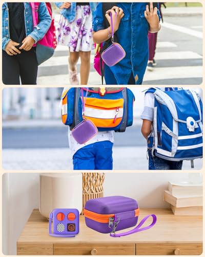RAIACE Hard Storage Case Compatible Yoto Mini Audio Player, With Mesh Pocket for Cards, Cables and Accessories. (Case Only) - Purple - color: Purple