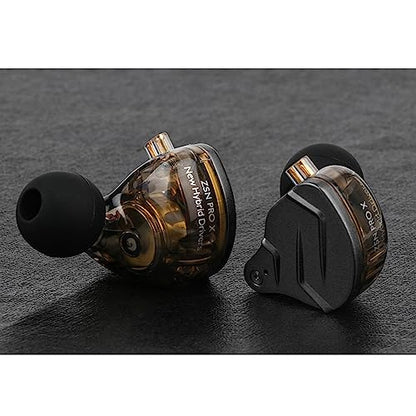 Linsoul KZ ZSN PRO X 1BA+1DD Hybrid Driver IEM HiFi Wired Earbuds | Metal HiFi in-Ear Monitor with Detachable Recessed 2Pin Cable, Zinc Alloy Panel, without Mic, Grey - color: Grey, style: Without Mic