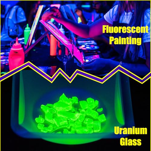 1 Pack 45W Series-connectable LED Black Light Bar, Scalable Blacklight with 6.6ft Cord+Switch, Each Light Up 26x26ft Glow in The Dark for Halloween Party Birthday Body Paint Fluorescent Poster - style: 1Pack 45W