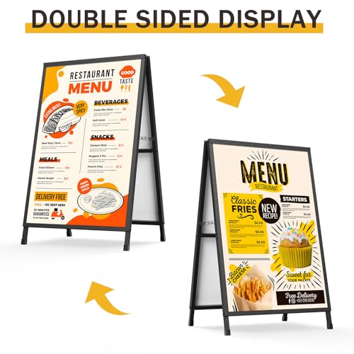 Relx A Frame Sign 24x36 Inch Outdoor, Heavy Duty Sandwich Board Signs, Double-Sided A Frames Sign Holder Business for Outside(Frame only).