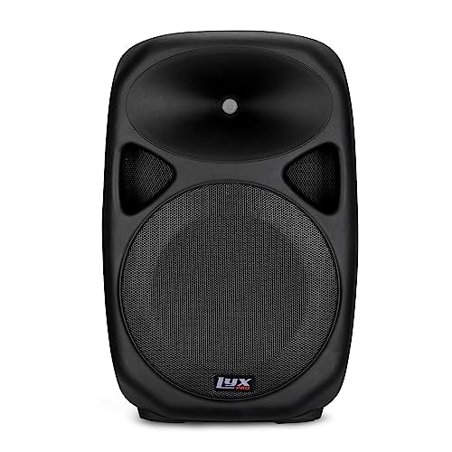 LyxPro 15 Inch PA Active Speaker System Compact and Portable with Equalizer, Bluetooth, MP3, USB, SD Card Slot, XLR, 1/4”, 3.5mm Input, Carry Handles, SPA-15