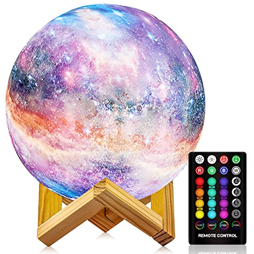 Moon Lamp, Night Light, 16 Colors LED Moon Light with Timer/4 Modes, 7.0in - size: 7.0 inch