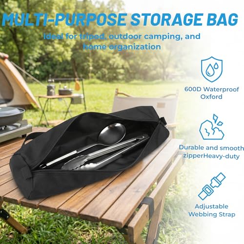 Tripod Bag Case，Tripod Storage Bog Bag with Shoulder Strap,Multifunctional Carrying Case for Mic Stand, Music Stand, Drum Hardware, Speakers, light, Ring Light Projector Stand (15.5*4*4 inch) - size: 15.5*4*4 inch