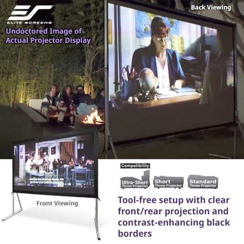 Elite Screens 100-inch Wraith Veil DUAL, 16:9, 0.8 Gain, 150° Viewing Angle, Front & Rear Projection Screen, Yardmaster 2 OMS100H2-Dual - color: Front and Rear Projection, size: 100-inch, 16:9, style: Yard Master 2 Dual