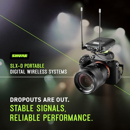 Shure SLXD25/SM58 Portable Digital Wireless System with SLXD2 Handheld Transmitter with SM58 legendary Cardioid Dynamic Vocal Microphone and SLXD5 Single-Channel Receiver | G58 Band (SLXD25/SM58-G58) - style: G58 Band (470-514 MHz)