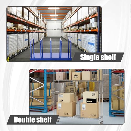 2 Tier Carton Cart Stand, Cardboard Box Stand, Carton Storage Rack | Commercial Carton Cart with Wheels & Dividers, 400lbs Capacity, for Home Supermarket Warehouse, 60"W x 18"D x 69"H