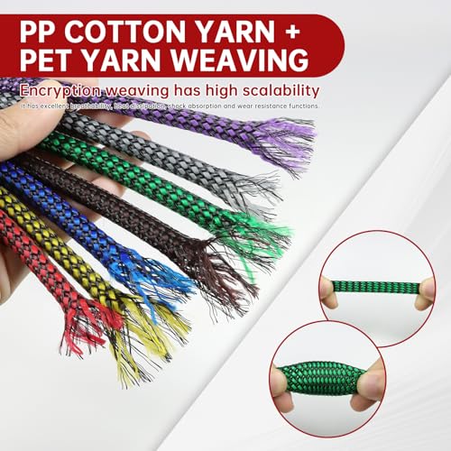Expandable Braided Cable Sleeve, PP Yarn + PET Braided Expandable Sleeving Cable Management Protection High Density PET Wire Cover Sheath for Cables (Green Black, 12mm-49ft) - color: Green Black, size: 12mm (15/32")-49ft