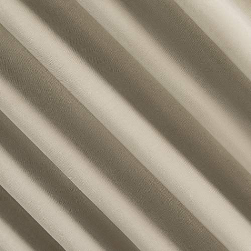 Sun Zero Hampshire Velvet Noise Reducing Thermal Extreme 100% Total Blackout Back Tab/Rod Pocket Curtain Panel, Ecru Off-White, 50"W x 84"L (1 Panel) - color: Ecru Off-white, size: 50"W x 84"L (Pack of 1)