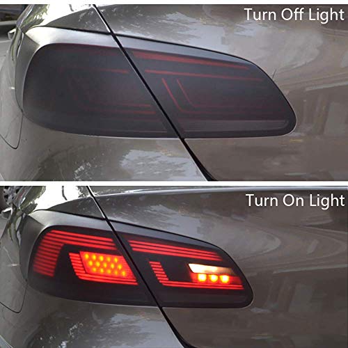 KOMAS 12” X 48” Tint Vinyl Film Sticker Sheet Roll for Car Headlight, Tail Lights, Fog Lights with Squeegee + Cutter (Matt Black) - color: Matt Black