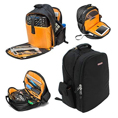 Jetpack Prime DJ Backpack for DVS, Mobile, or Club Gigs, Bag Carry Mixers S9, 62, etc., Laptop, Stand, Tablet, Headphone, Vinyl Records, USB Mobile Devices, Needle Case, Cables, Microphone & More