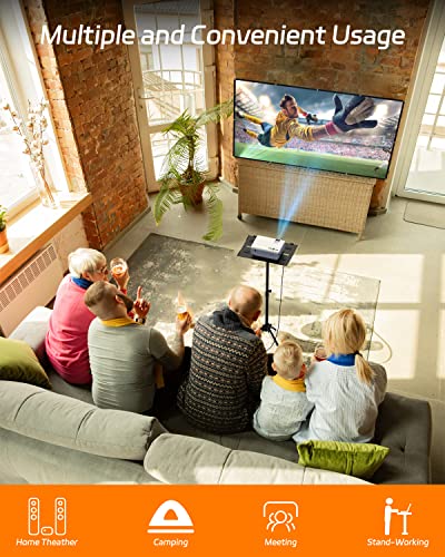 FUDONI Projector Stand Tripod from 14.5'' to 39.4'', Laptop Tripod Stand Height Adjustable for Home Cinema, Office